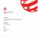 Urkunde Red Dot Award 2016